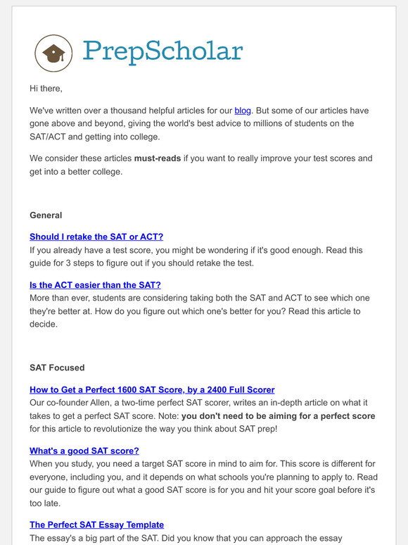 PrepScholar: Improve Your Score with Our Most Popular SAT/ACT Articles ...