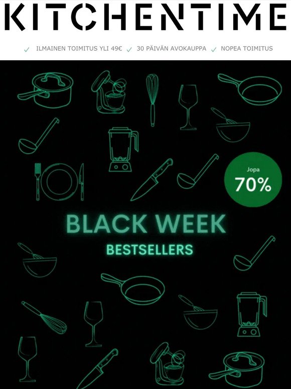 BLACK WEEKIN suosituimmat tuotteet! 🚀
