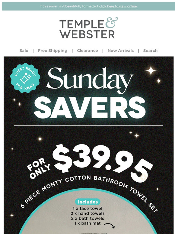 Get guest ready with Sunday savers