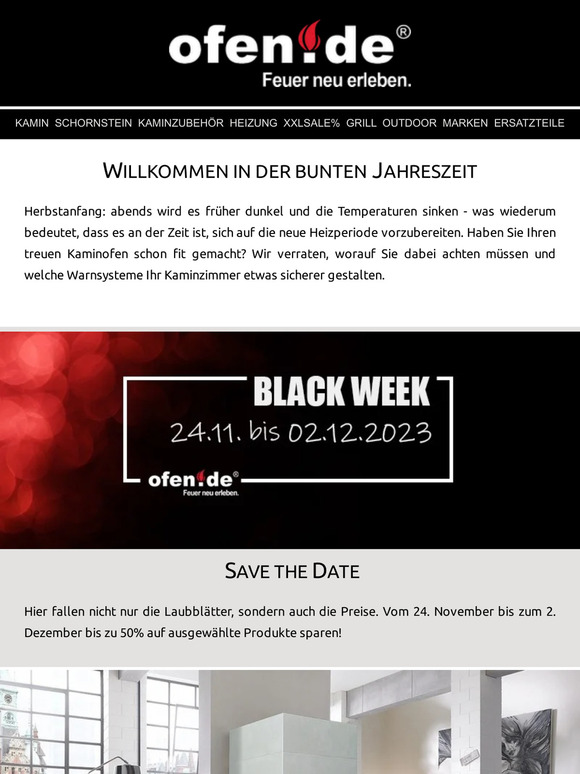 Mit ofen.de bereit für die Black Week