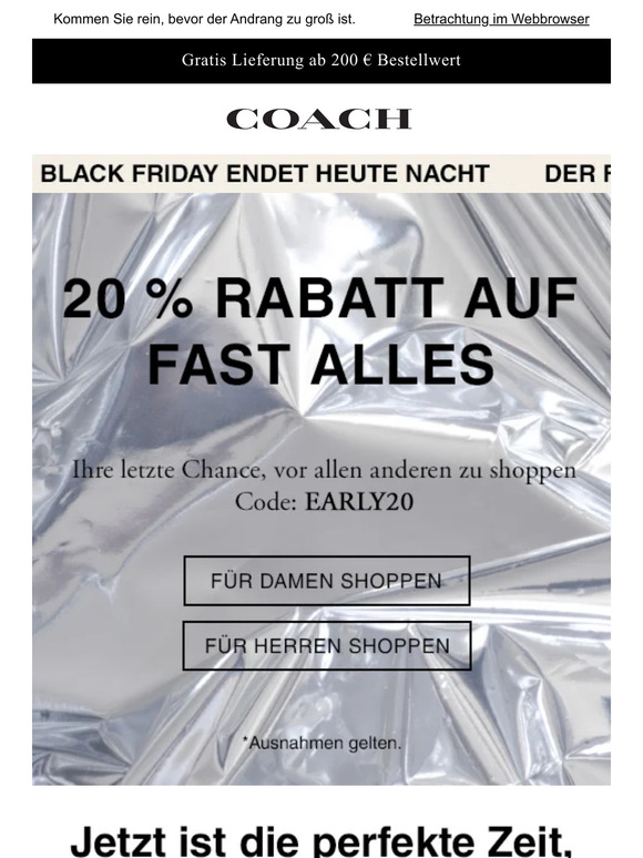Ihr früher Zugang mit 20 % Rabatt endet heute Nacht!