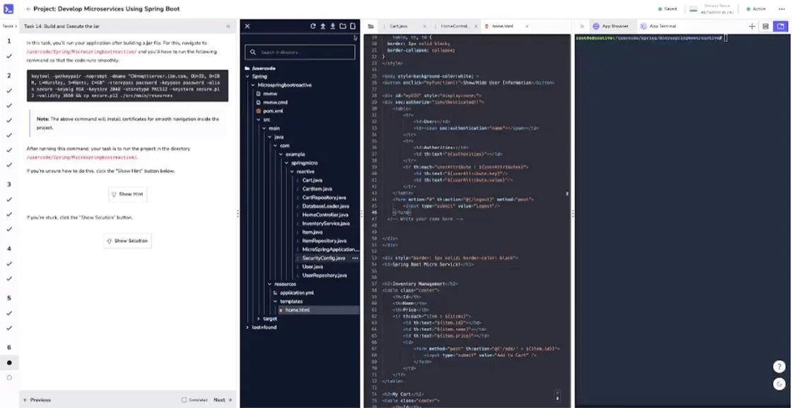 Cloud and Microservices Project Screenshot