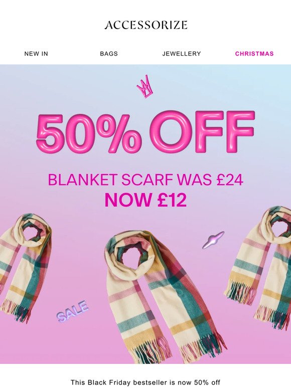 50% off our favourite scarf