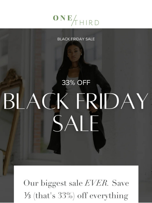 Black Friday Sale - 33% Off All Jackets!