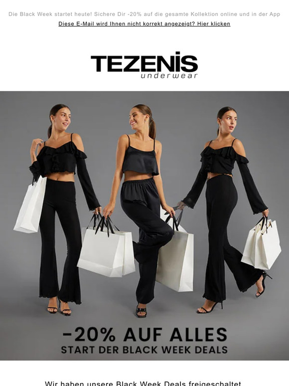 Tezenis DE: Tezenis Talent: 20% auf alles! 😱