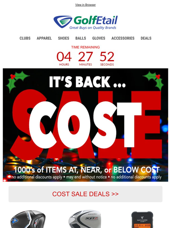ENDS TONIGHT‼️ The Cost Sale is almost Over • It's time to act...