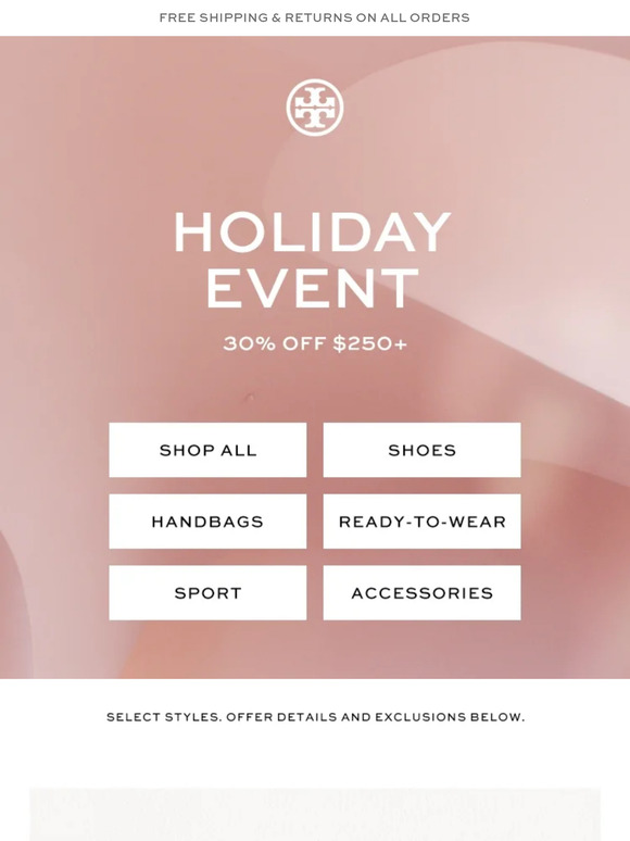 30% off select styles