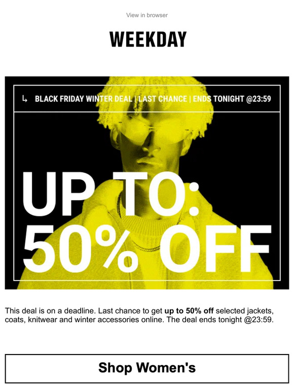 Final call | Up to 50% off