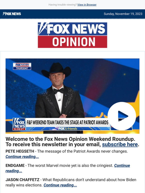 Fox News The message of the Patriot Awards, Gen Z's parents have