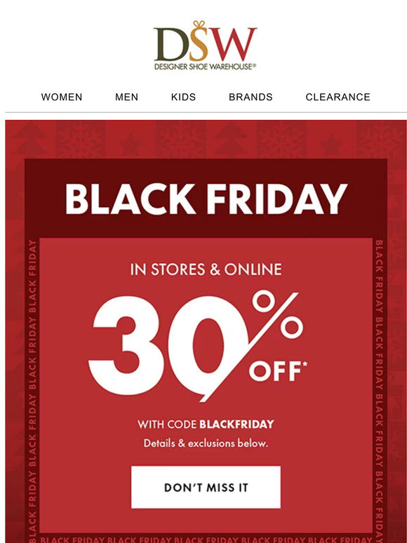 Dsw sales black friday