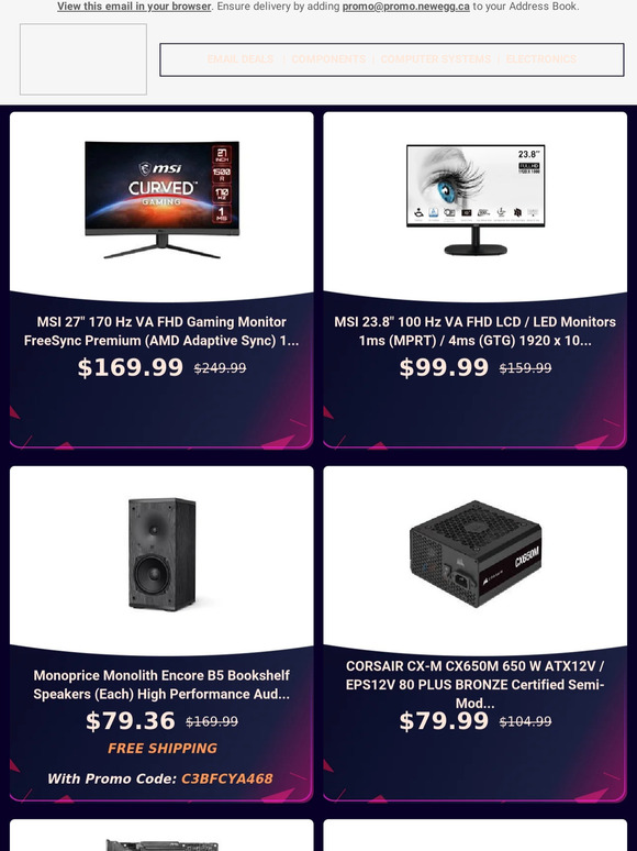 Only $169.99! 🚀 MSI Optix G27C4 27" FHD Gaming Monitor! 🌟