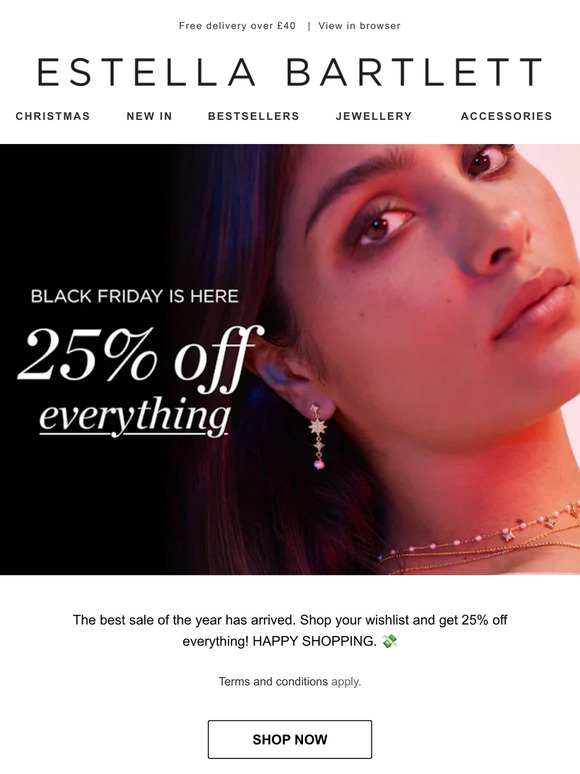 BLACK FRIDAY: 25% OFF EVERYTHING