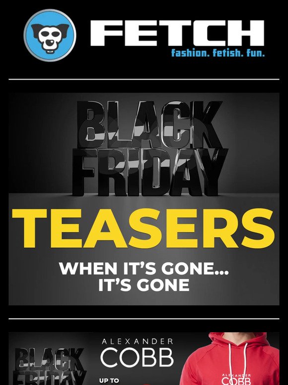 BLACK FRIDAY TEASERS - Up To 70% off All ALEXANDER COBB