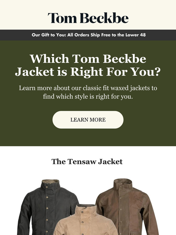 Tom Beckbe: Which Tom Beckbe Jacket is Right For You? | Milled