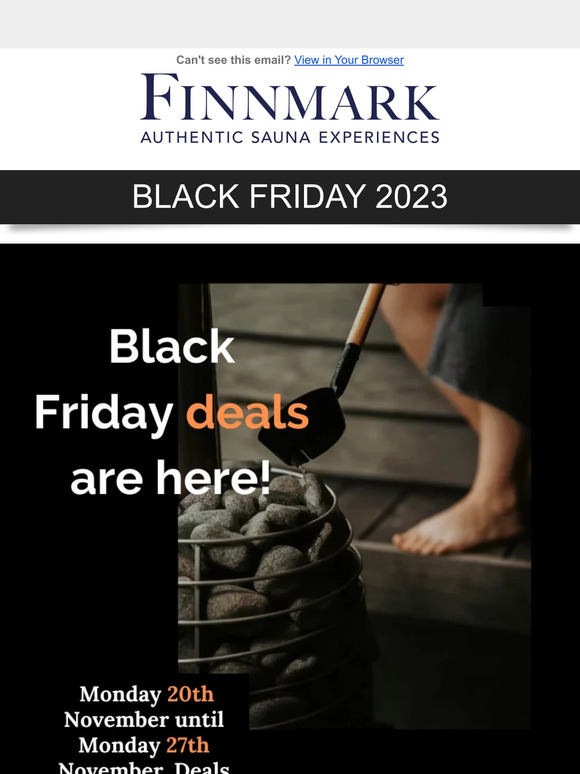 Black Friday Sauna Sale 2023 - Up to 60% OFF