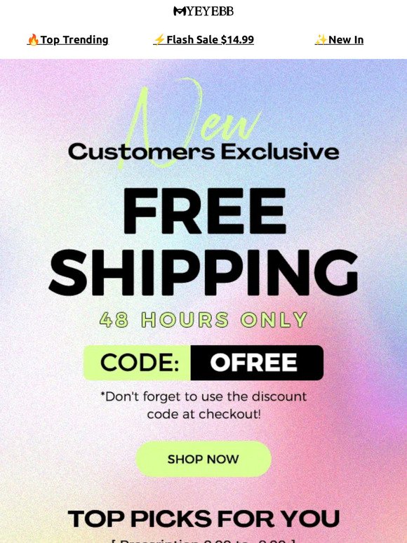 😲New Customers: Enjoy FREE SHIPPING Your First Purchase!