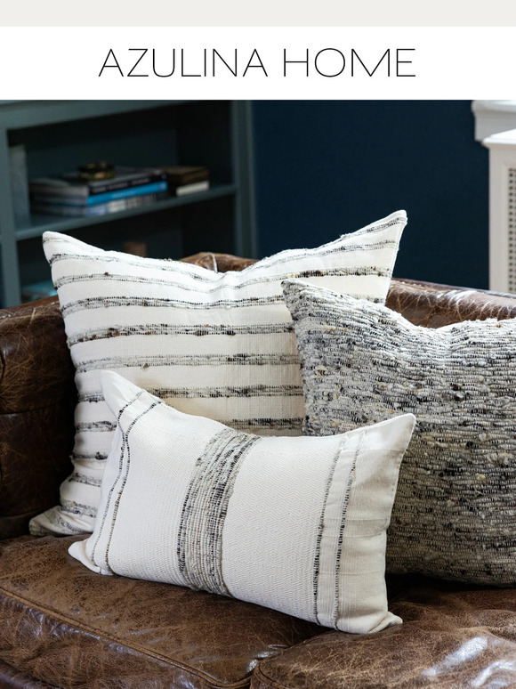 Azulina Home - Chunky Grey Wool Pillow