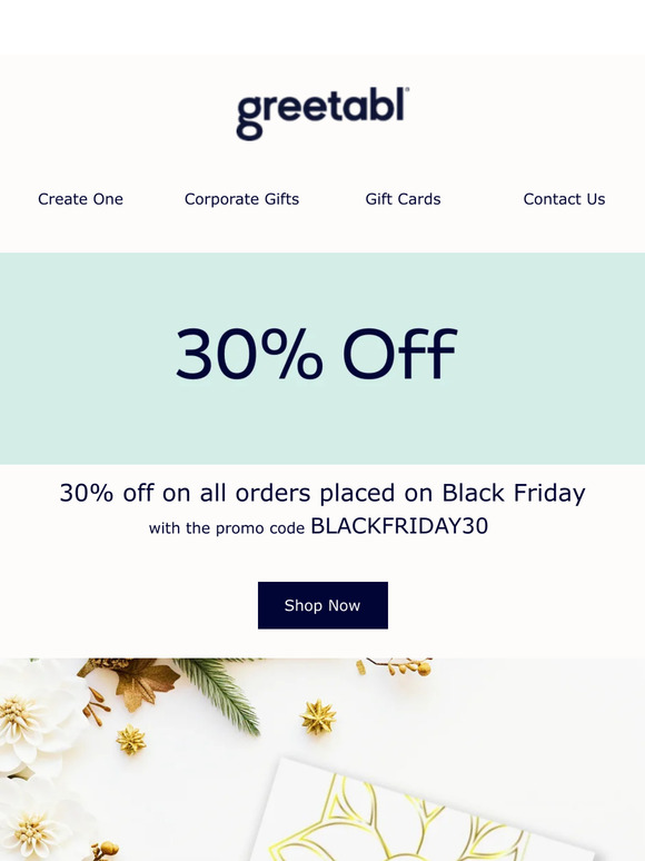 Deliver Holiday Cheer on time with 30% Off