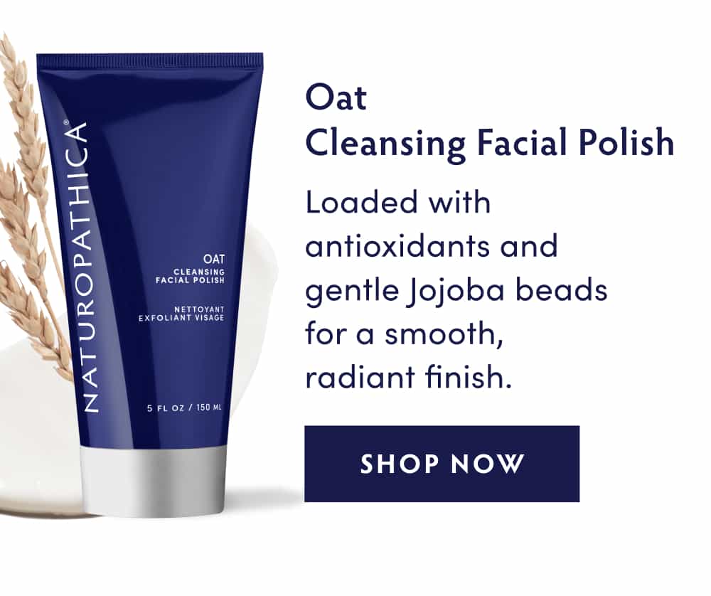 Oat Cleansing Facial Polish: Loaded with antioxidants and gentle Jojoba beads for a smooth, radiant finish.
