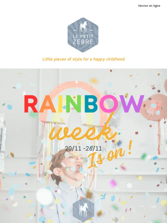 🌈 RAINBOW WEEK is on: aujourd'hui 10% de réduction sur TOUT pour bébé ! 🌈