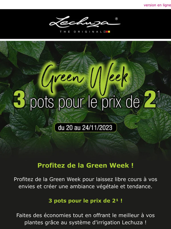💚 Offre spéciale LECHUZA - 3 pots pour le prix de 2 !