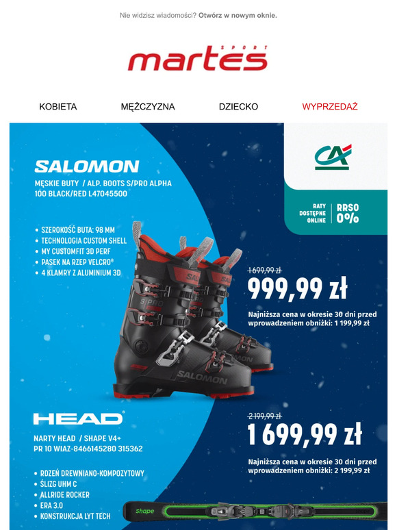 Rozpocznij sezon narciarski z Martes Sport - nowości i oferty specjalne czekają! ⛷️