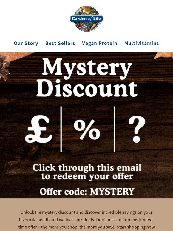 Your Mystery Discount inside! 🤯