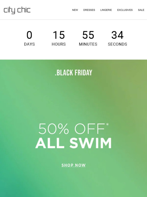 Ends Midnight: 50% Off* All Swim Online | Black Friday Preview