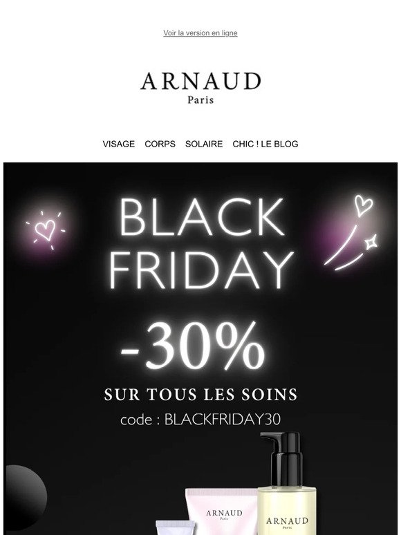 BLACK FRIDAY 🖤 -30% sur tous les soins Arnaud Paris ✨