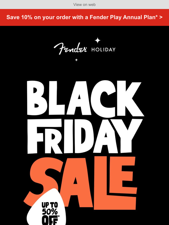 Fender EARLY ACCESS Black Friday Sale Milled