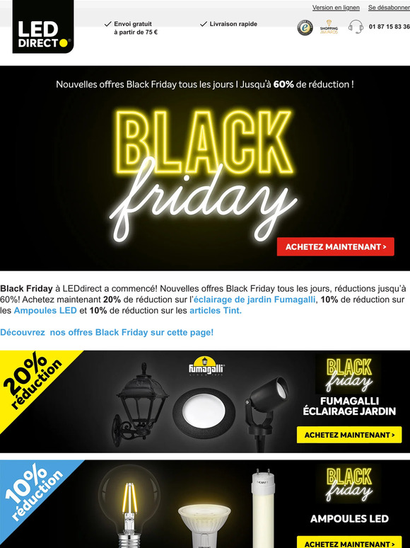 Black Week a commencé, remises jusqu'à 60%!