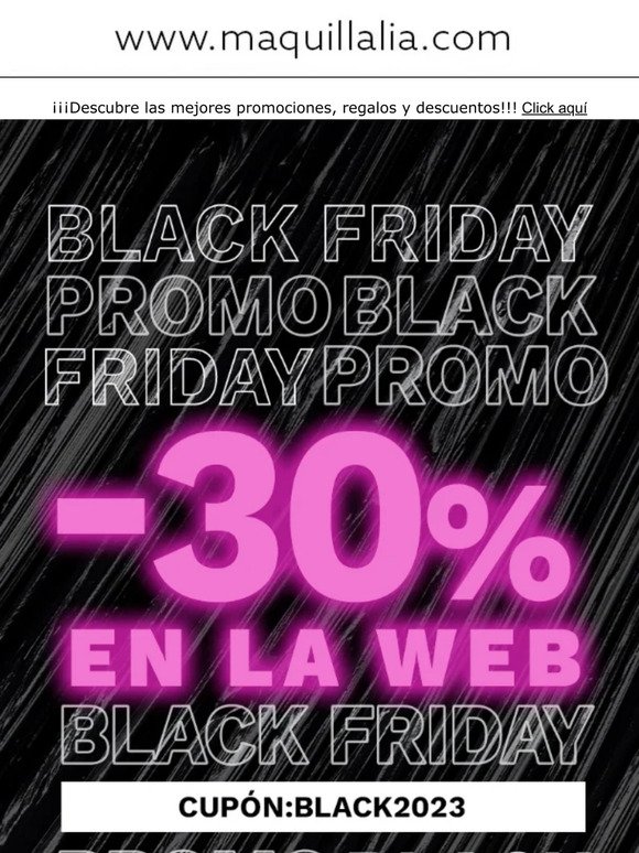 💣 COMIENZAN... ¡Black Friday -30% en la Web! 💣