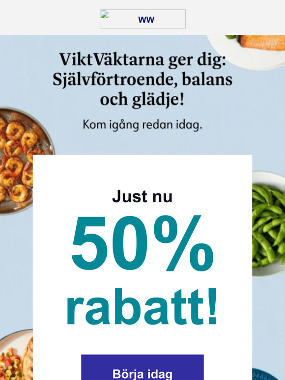 Passa på - 50% rabatt!