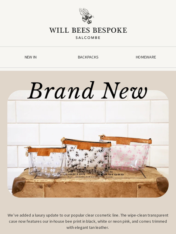 Make a Bee-Line for our Brand New Beauty Bags