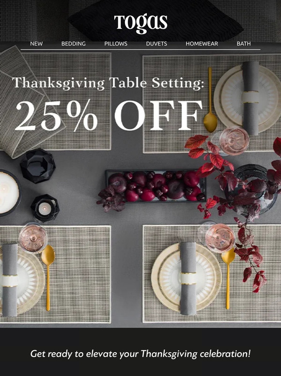 Thanksgiving Table Setting: 25% off