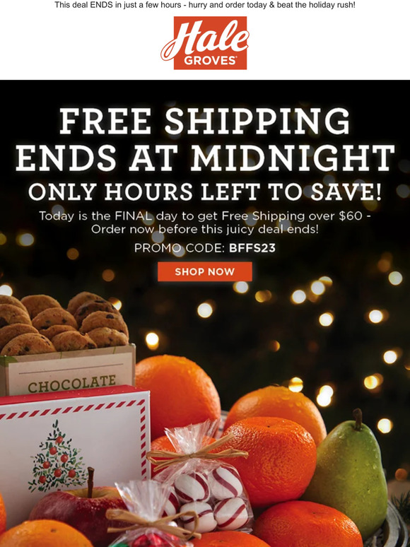FREE Shipping Over $60 Ends at Midnight - Only Hours Left to Save!