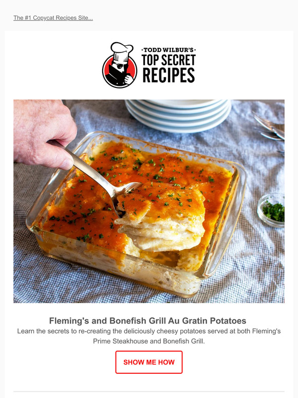 Top Secret Recipes, Inc. Fleming's and Bonefish Grill Potatoes Au Gratin! 🥔 Milled