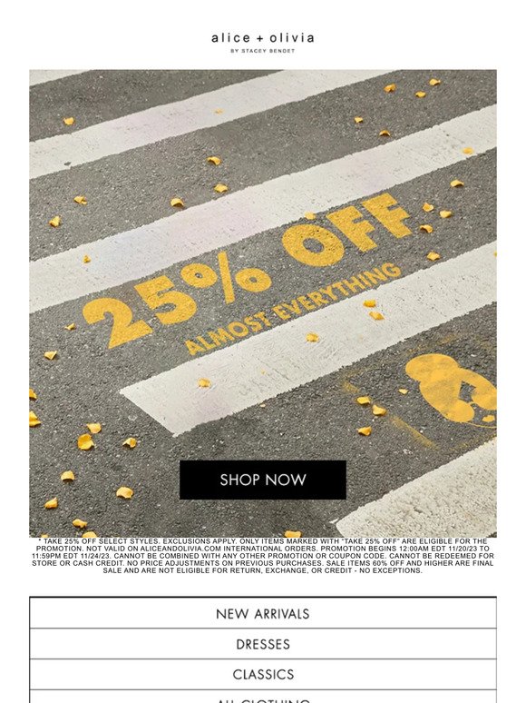 Have You Heard? 25% Off Sitewide