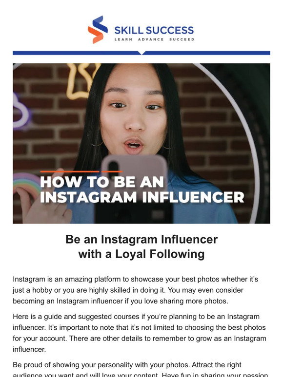 Skill Success: 📷 Become an Instagram Influencer | Milled