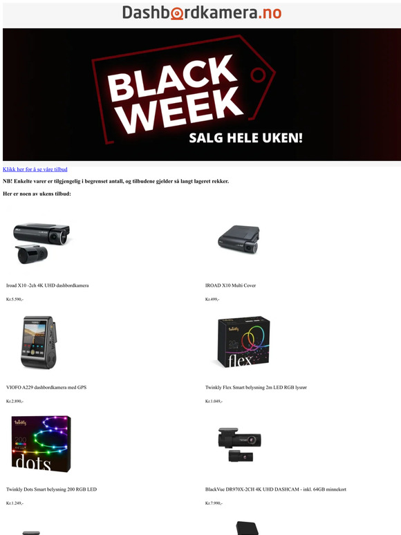 BLACK WEEK! - Salget er i gang!