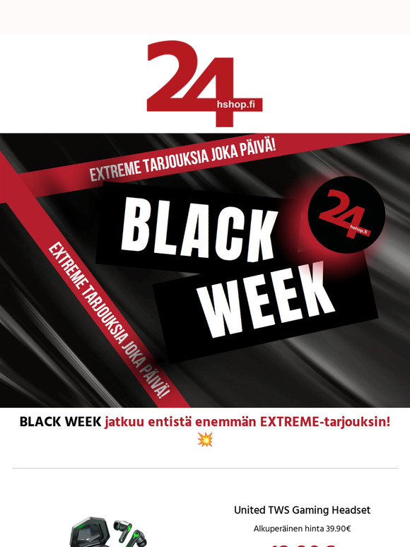 BLACK WEEK!😱 Vielä enemmän EXTREME-tarjouksia!