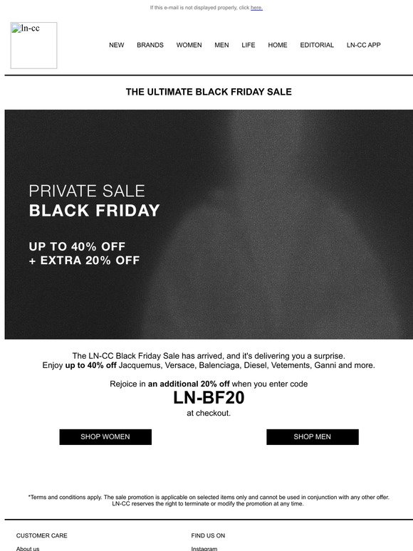 Black Friday: Up To 40% Off + Extra 20% Off