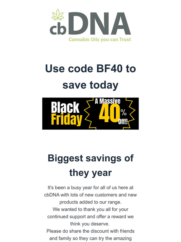Black Friday Massive 40% off!!
