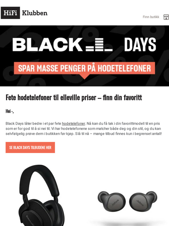 BLACK DAYS – Fete hodetelefoner til alle!