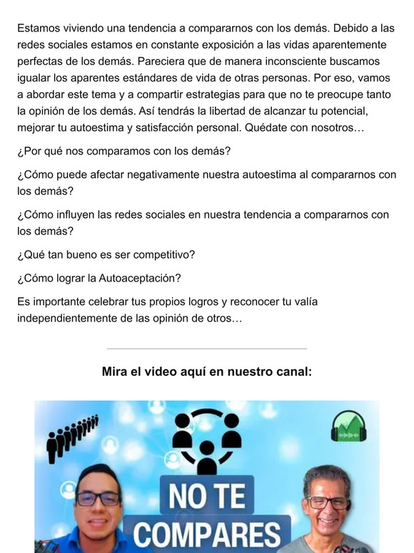 Cómo dejar de compararte con los demás | PodcastPositivo