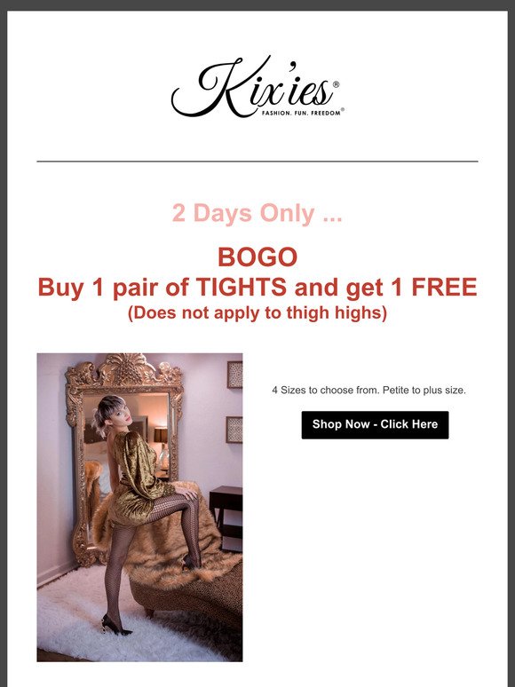 BOGO Free Tights from Kix'ies