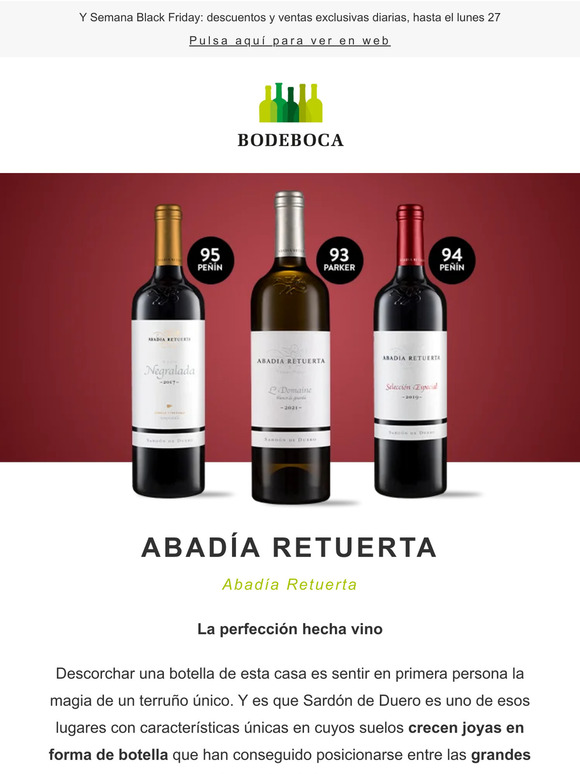 Abadía Retuerta y añadas míticas de Rioja en Venta Privada. ¡Que no pare la Semana del Black!