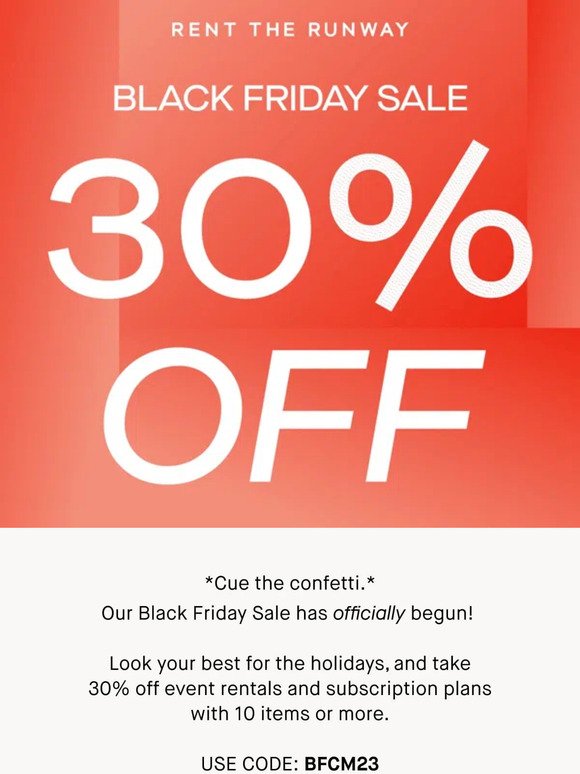 Black Friday Sale: Take 30% off!