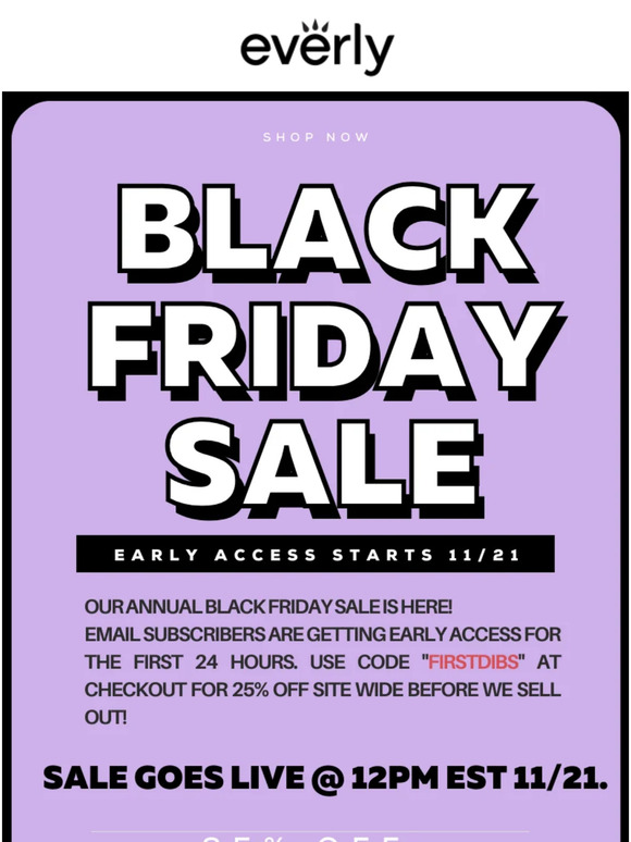Exclusive Black Friday Early Access inside! 🎉
