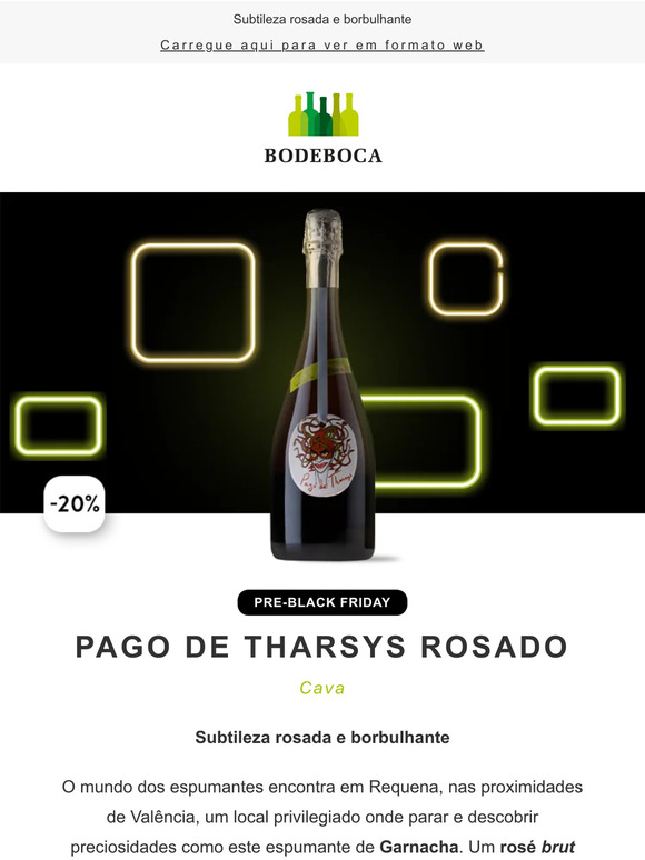 Pago de Tharsys Rosado: um espetáculo efervescente com -20%. Que não pare a festa do Black Friday!